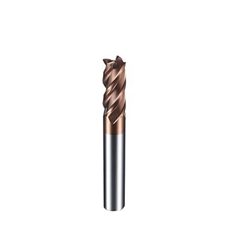 DelitonGude 매트릭 5.0mm CNC End 밀,분쇄기 세트, 1pcs 솔리드 카바이드 텅스텐 Steels, 4 Fultes 밀링 커터 사각 End, 적용가능한 합금 Steels/ 강화 Steels HRC55(5.0mm-1P)
