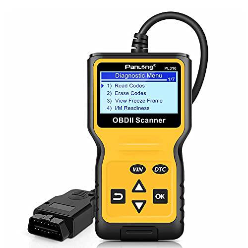 Panlong OBD2 스캐너 자동차 OBDII 코드 리더, 리더기 스캔 툴 회전 Off 체크 엔진 라이트 패스 방사 테스트