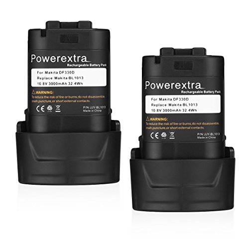 Powerextra 2 팩 10.8v 3.0Ah Li-ion 교체용 배터리 Makita BL1013 Makita BL1014 배터리 194550-6 194551-4 195332-9