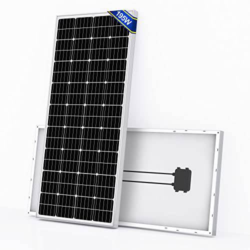 ECO-WORTHY 195 와트 12 볼트 단결정 태양광 패널 모듈 Off 그리드,격자무늬 PV 파워 배터리 충전, 보트, 캐러밴, RV