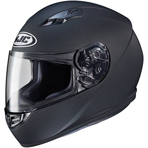 HJC Helmets 130-614 CS-R3 Unisex-Adult 풀 페이스 매트 오토바이 헬멧 (매트 블랙, 라지)