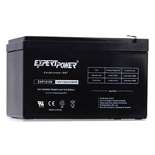 ExpertPower 12 볼트 12 Ah 충전식 배터리 with 너트 볼트 포함 EXP12120
