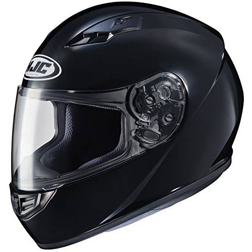 HJC Helmets CS-R3 Unisex-Adult 풀 페이스 솔리드 오토바이 헬멧 (블랙, 미디엄)