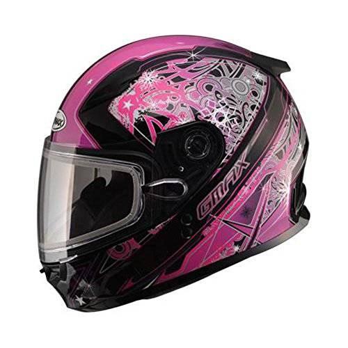 GMAX G2498401TC-14 unisex-adult full-face-helmet-style 헬멧 (Gm49Y 스노우) (Celestial 핑크/ 퍼플/ 블랙, Youth 미디엄)