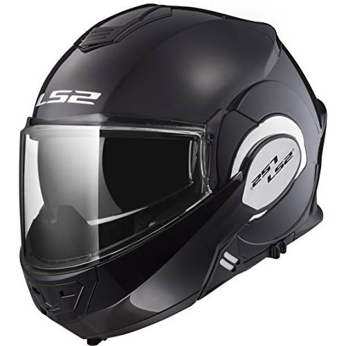 LS2 Helmets  모듈식 Valiant 헬멧 (광택 블랙 - 미디엄)