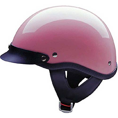 HCI  광택 핑크 오토바이 1/2,하프 헬멧  썬바이저 - ABS 쉘 100-117