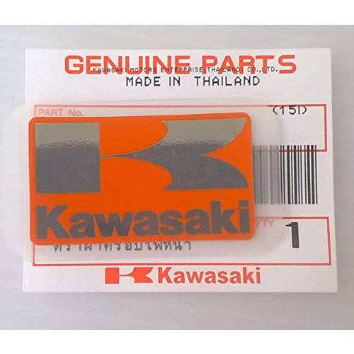 Kawasaki 56054-1434 - 정품 Original, 오리지날 K ’ Mark 스티커 데칼 오렌지/ 실버 42MM X 24MM