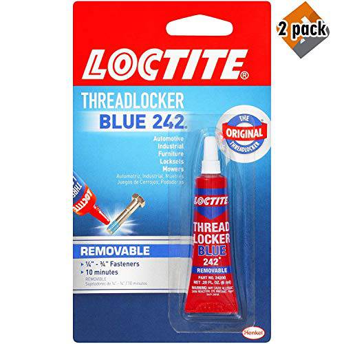Loctite  헤비듀티 나사고정제, 0.2 oz, 블루 242, 싱글, 2 팩