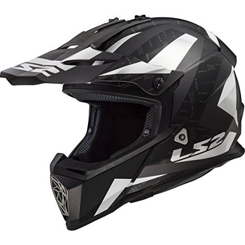 LS2 Helmets  오토바이&  파워스포츠 Helmet’s Off-Road 고속 미니 V2 (앰프 매트 블랙, 스몰)