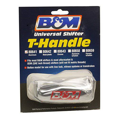 B&M 80641 Brushed 알루미늄 T-Handle 시프터 노브