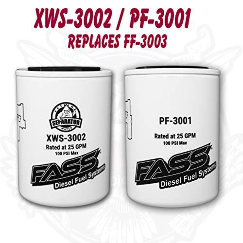 FASS  티타늄 Series 연료 필터 패키지 XWS-3002/ PF-3001 | 대체 FF-3003