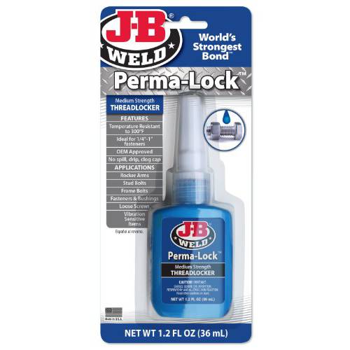 J-B Weld 24236 Perma-Lock 미디엄 강화 나사고정제 - 블루 - 36 ml