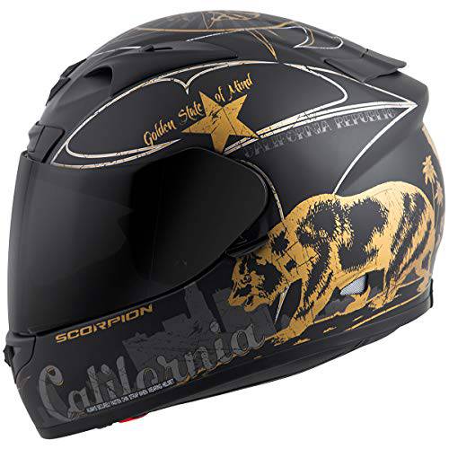Scorpion EXO-R710 골든 State 스트리트 오토바이 헬멧 (블랙, 스몰)