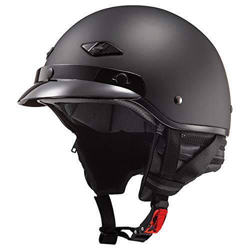LS2  헬멧 Bagger 오토바이 1/2,하프 헬멧 (매트 블랙 - 2X-Large)