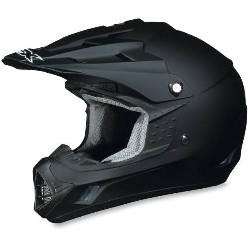 AFX FX-17 Unisex-Adult Off-Road-Helmet-Style 헬멧 (플랫 블랙, 미디엄)