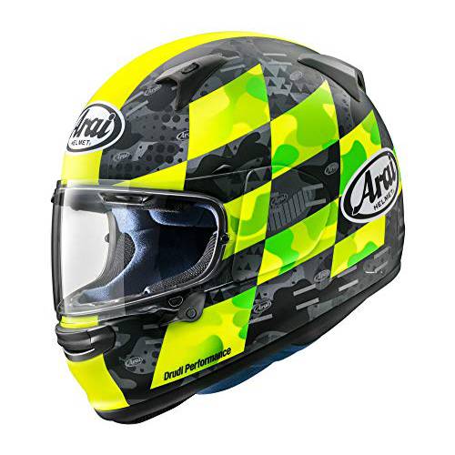 Arai Regent-X 패치 성인 스트리트 오토바이 헬멧 - 매트 형광 Yellow/ 라지