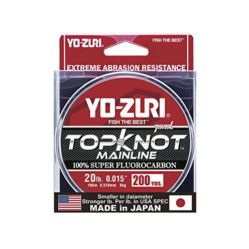 Yo-Zuri Topknot Mainline 내츄럴 클리어 200 Yards Fluorocarbon 어업 라인