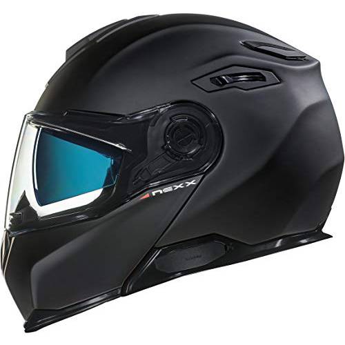 넥스 X.Vilitur 플레인 매트 블랙 모듈식 오토바이 헬멧 (M)
