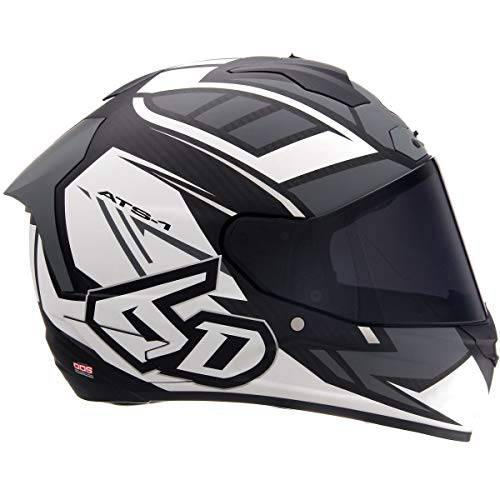 6D ATS-1R 로그 스트리트 Helmet-White/ Black-XL