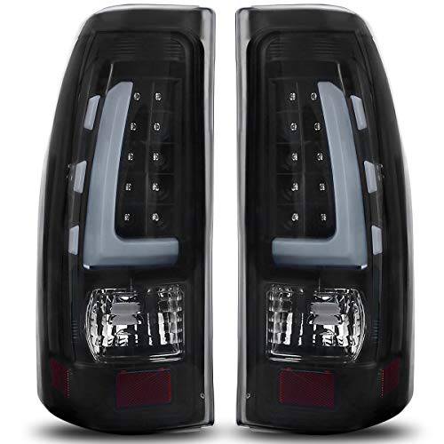 AUTOSAVER88 LED 테일라이트/ 테일 램프 호환가능한 1999-2006 쉐보레 실버라도, 99-02 GMC 시에라 1500 2500 3500/ 픽업/ 트럭 블랙 스모크 ATTL1020, 플러그 and 플레이 설치