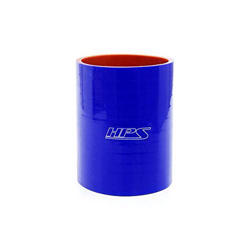 HPS HTSC-250-L4-BLUE 실리콘 하이 온도 4-ply 한층더강화된 스트레이트 커플러 호스, 85 PSI 최고 압력, 4 Length, 2-1/ 2 ID, 블루