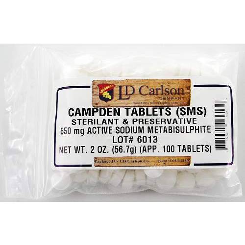 LD Carlson - 6003 - 나트륨 Campden 태블릿 - 100 Count
