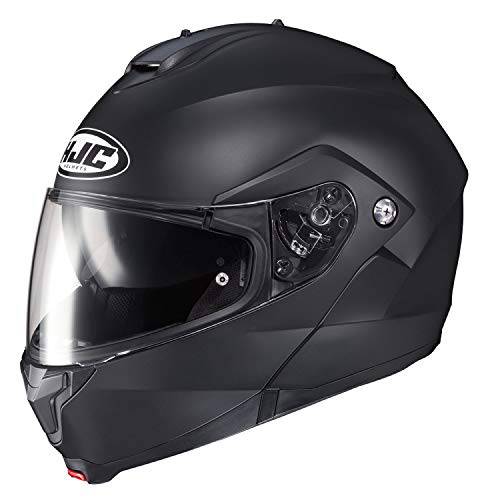 HJC Helmets C91 Men’s 스트리트 오토바이 헬멧 - Semi-Flat 블랙/ 라지