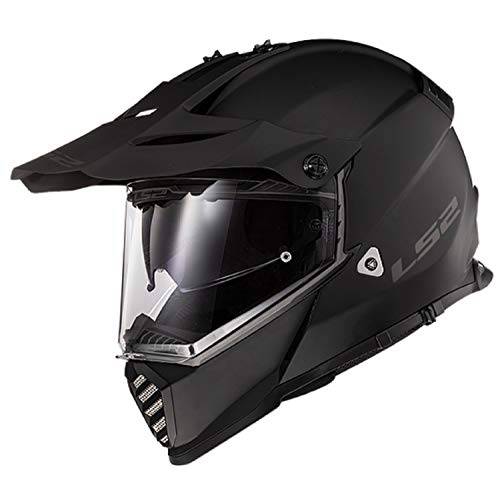 LS2  블레이즈 썬 쉴드 성인 듀얼 스포츠 오토바이 헬멧 - 매트 블랙/ 3X-Large