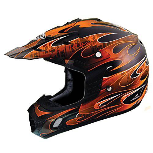 THH Helmets TX-12 Flame:Matte BK/ OR YTH-MD