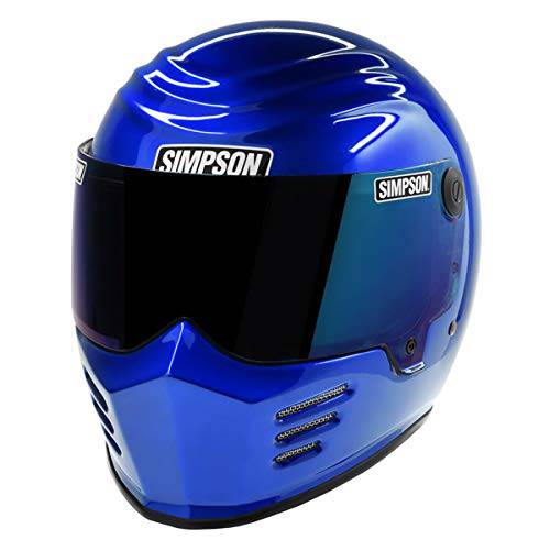 Simpson Racing 28315M6 Outlaw 밴디트 오토바이 헬멧, 블루, 사이즈 미디엄