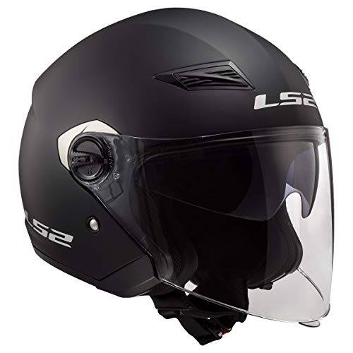 LS2 헬멧 오픈 페이스 트랙 헬멧 (매트 블랙 - X-Small)