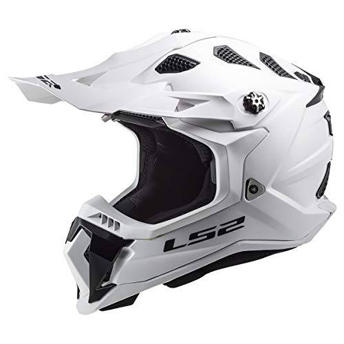 LS2 헬멧 MX-Off 로드 Subverter Evo 헬멧 (광택 화이트 - 라지)