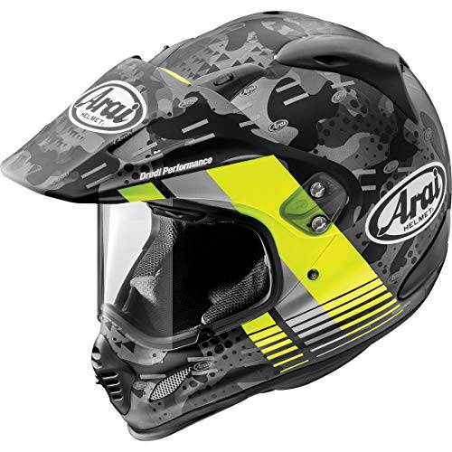 Arai XD4 커버 성인 듀얼 스포츠 오토바이 헬멧 - 서리 형광 Yellow/ 미디엄