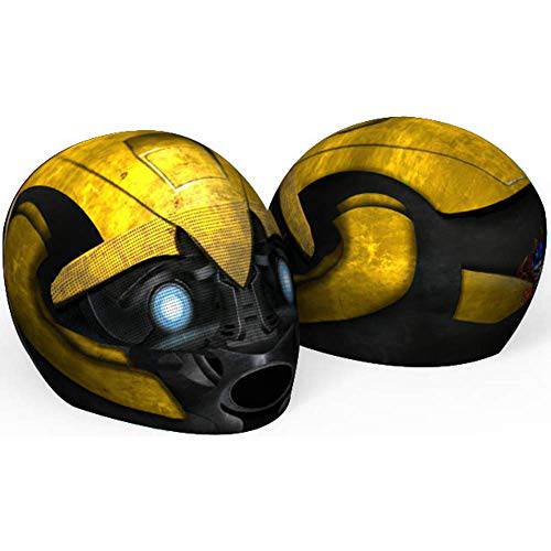 SkullSkins 범블비 Transformed Yellow 풀 페이스 스트리트 오토바이 헬멧 커버