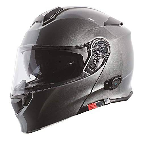 TORC Unisex-Adult 블루투스 통합 오토바이 헬멧