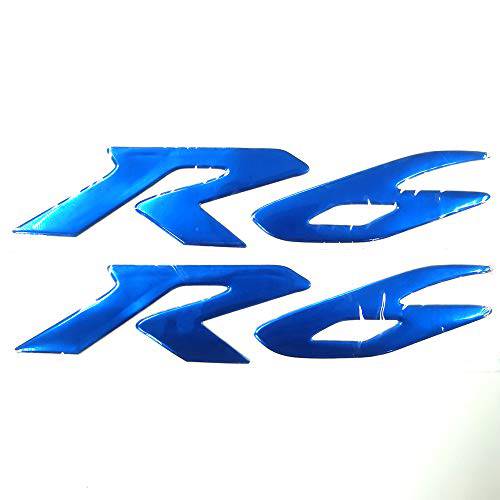 블루 3D 로고 엠블렘, 앰블럼 스티커 데칼 Polish 광택 Raise Up 호환가능한 야마하 YZF R6