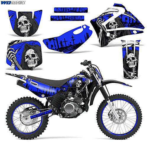 Wholesale 데칼,도안 MX 먼지 자전거 그래픽 키트 스티커 데칼 호환가능한 야마하 TTR125 2000-2007 - Reaper V2 블루