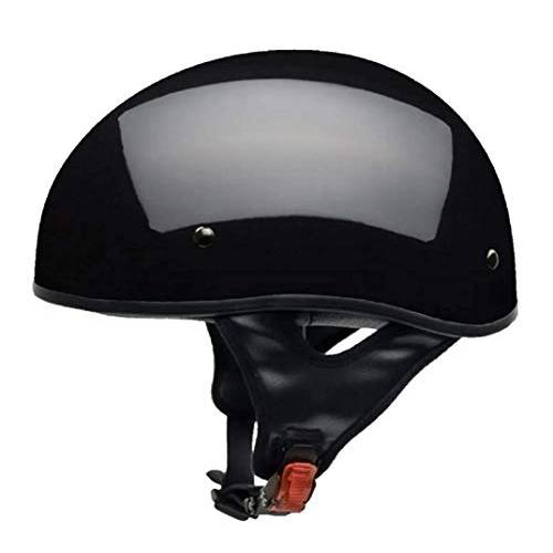 Vega 헬멧 저격병 오토바이 하프 헬멧 남성용&  여성 도트 광택 블랙 L