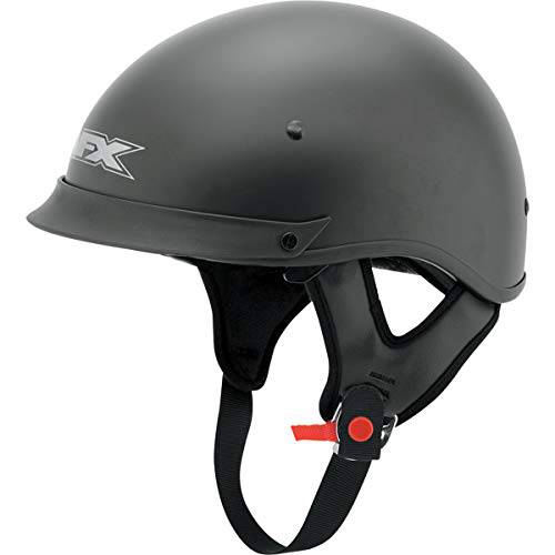 AFX FX-72 Unisex-Adult Half-Size-Helmet-Style 헬멧 (플랫 블랙, 라지)