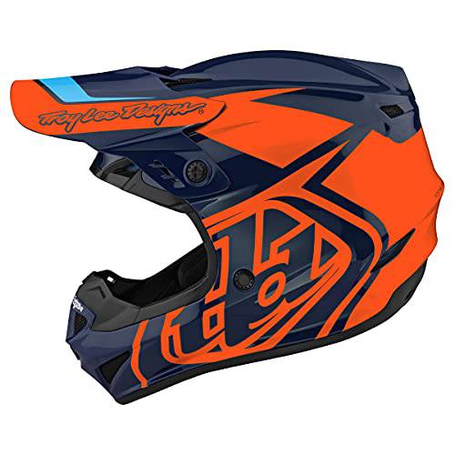 Troy Lee 디자인 GP 과부하 성인 오프로드 크로스 먼지 자전거 ATV 파워스포츠 레이싱 풀 페이스 헬멧 경량 통풍 남녀공용, 남녀 사용 가능 (XL, 네이비/ 오렌지)