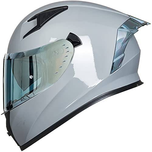 ILM 헬멧 악세사리 바이저 교체가능 페이스 Sheild 풀 페이스 오토바이 헬멧 in 모델 ILM-Z501(Tinted 썬바이저, 실버)