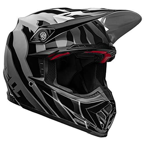 벨 Moto-9S 플렉스 헬멧 (클로 광택 블랙/ 화이트 - 미디엄)