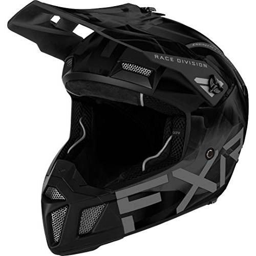FXR 클러치 스모크 헬멧 2021 (매트 블랙 Ops - 라지)