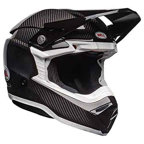 벨 Moto-10 구의 MIPS 헬멧 (광택 블랙/ 화이트 - 미디엄)