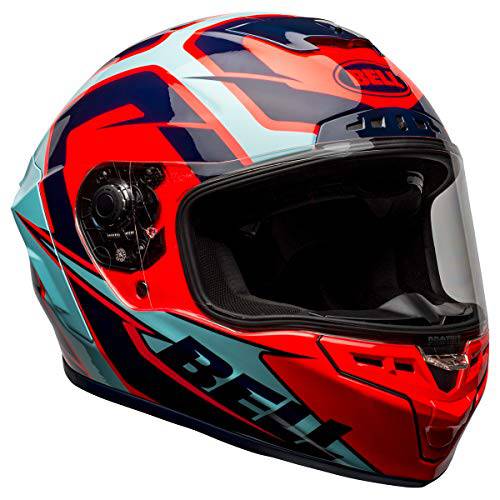 벨 스타 DLX MIPS 헬멧 (Labyrinth 광택 블루/ 레드 - 미디엄)