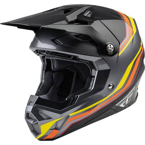 Fly 레이싱 2022 공식 CP S.E. Speeder 헬멧 (블랙/ Yellow/ 레드, 라지)