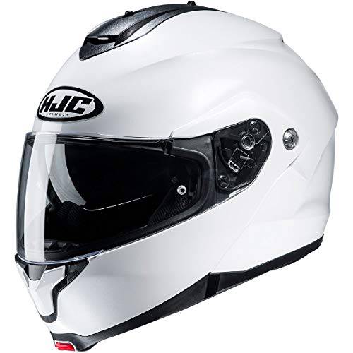 HJC C91 Men’s 스트리트 오토바이 헬멧 - Semi-Flat 펄 화이트/ X-Large