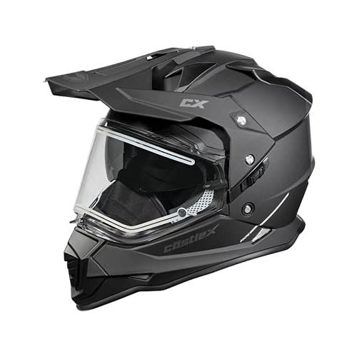 CastleX 모드 D/ S SV 듀얼 스포츠 전기,전동 스노우모빌 헬멧 in 매트 블랙, 사이즈 3X-Large
