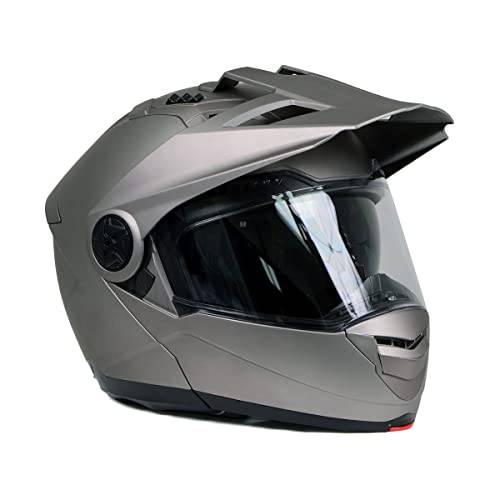 밀워키 헬멧S MPH9822DOT 실버 ’Ominous’ 듀얼 스포츠 Advanced 오토바이 모듈식 헬멧 - X-Large
