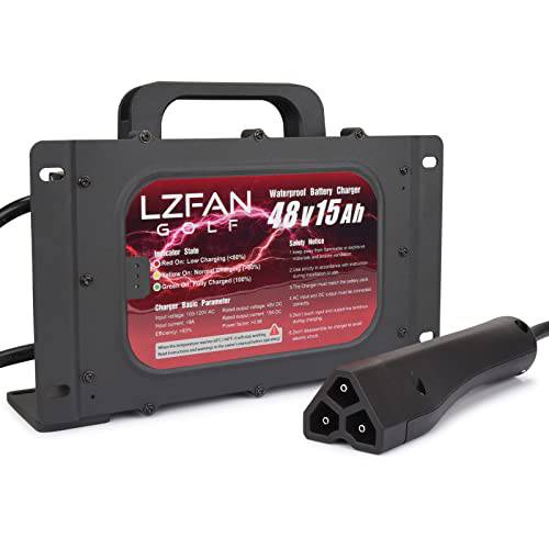 LZFAN 48V 15A 골프 카트 배터리 충전기 48 볼트 에즈고 RXV& TXT 골프 카트 RXV 플러그